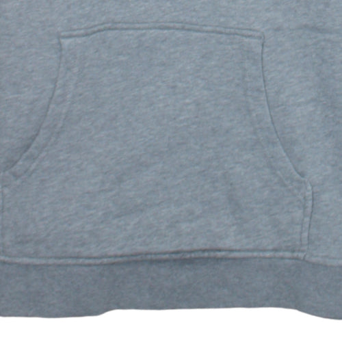 Adidas Women Grey Pullover Hoodie Size 4 Logo Print Hooded Sweatshirt