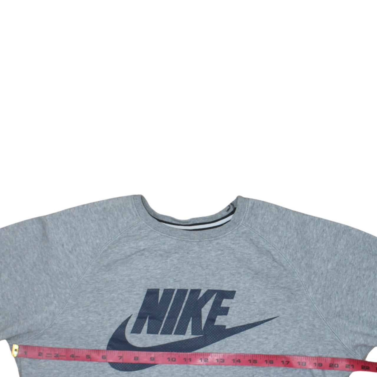 Nike Men's Grey Air Logo Crew Neck Pullover Sweatshirt Size S