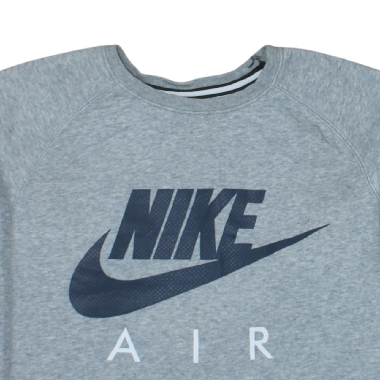 Nike Men's Grey Air Logo Crew Neck Pullover Sweatshirt Size S