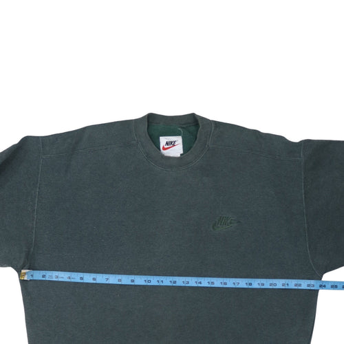 Nike Men’s Green Embroidered Logo Crew Neck Sweatshirt Size M