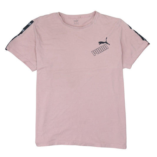 Puma Men's Pink Logo Crew Neck 2XL Short Sleeve Sports T-Shirt