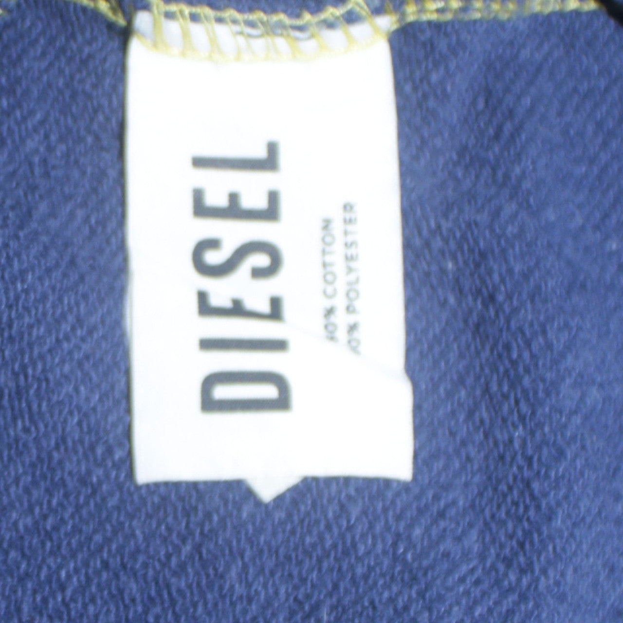 Diesel Teens Yellow XS Full Zip Hooded Sweatshirt with Logo