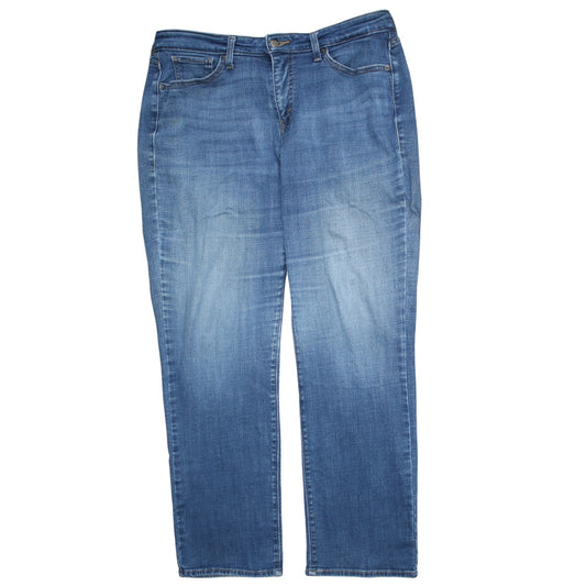 Levi Strauss Women's Blue 18W Plus Classic Straight Jeans