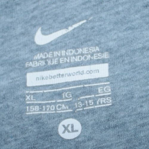 Nike Boys Blue Henley Hoodie XL 13-15 Years Cotton Blend Pullover