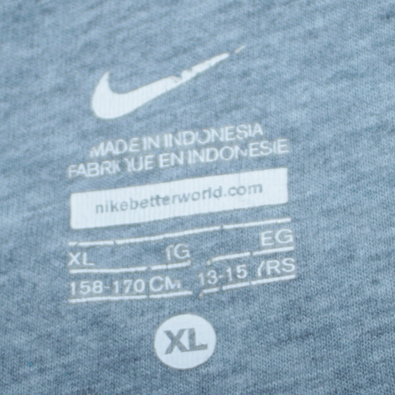 Nike Boys Blue Henley Hoodie XL 13-15 Years Cotton Blend Pullover