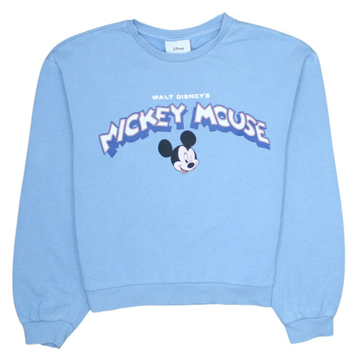 Disney Mickey Mouse Blue Sweatshirt Unisex Adults S Pullover