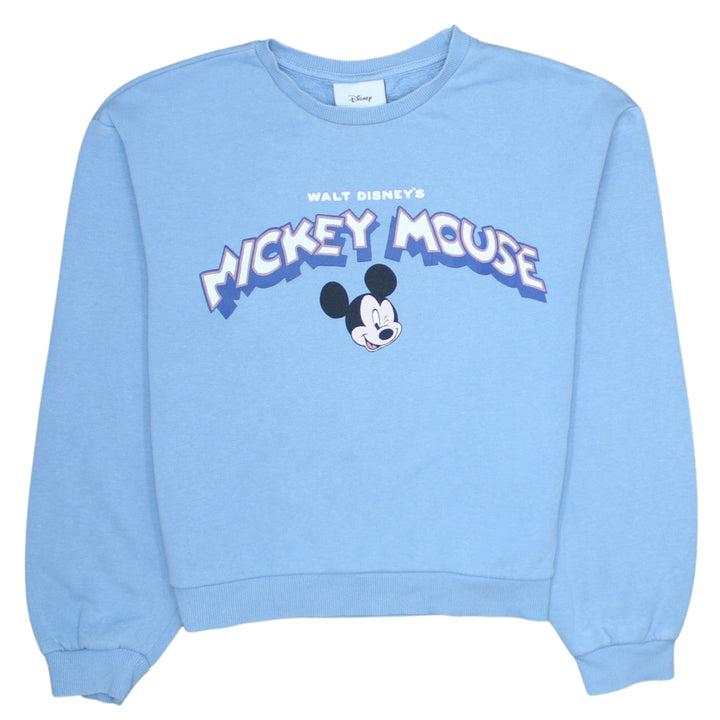 Disney Mickey Mouse Blue Sweatshirt Unisex Adults S Pullover