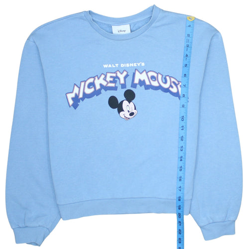 Disney Mickey Mouse Blue Sweatshirt Unisex Adults S Pullover