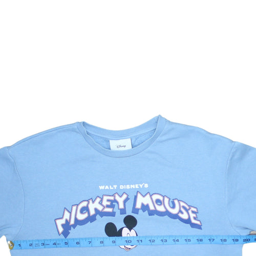 Disney Mickey Mouse Blue Sweatshirt Unisex Adults S Pullover