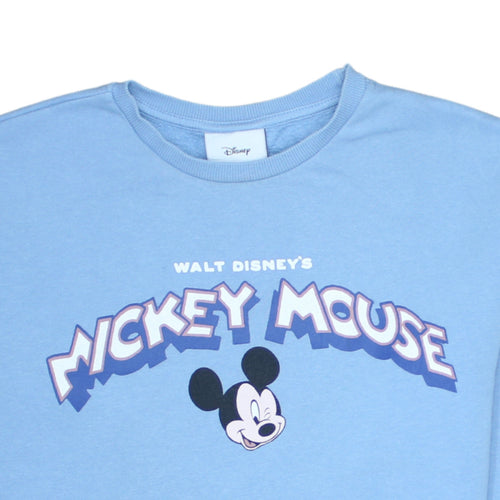 Disney Mickey Mouse Blue Sweatshirt Unisex Adults S Pullover