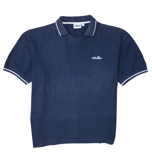 Ellesse Men's Blue XL Polo Shirt Cotton Embroidered Logo