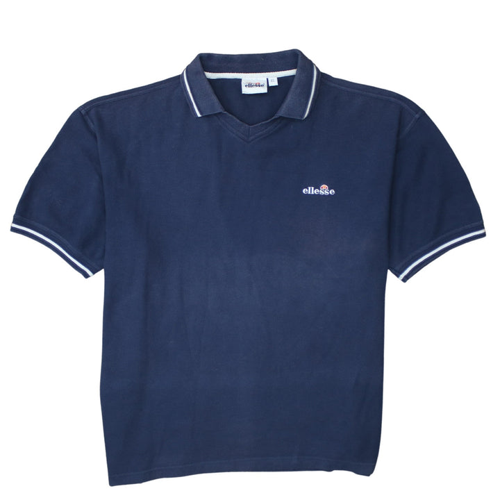 Ellesse Men's Blue XL Polo Shirt Cotton Embroidered Logo