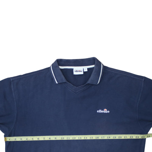 Ellesse Men's Blue XL Polo Shirt Cotton Embroidered Logo
