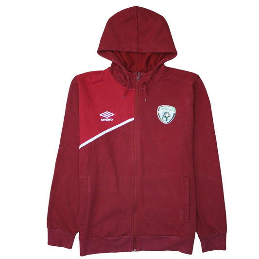 Umbro Men’s Red Ireland Football Full Zip Hoodie XL