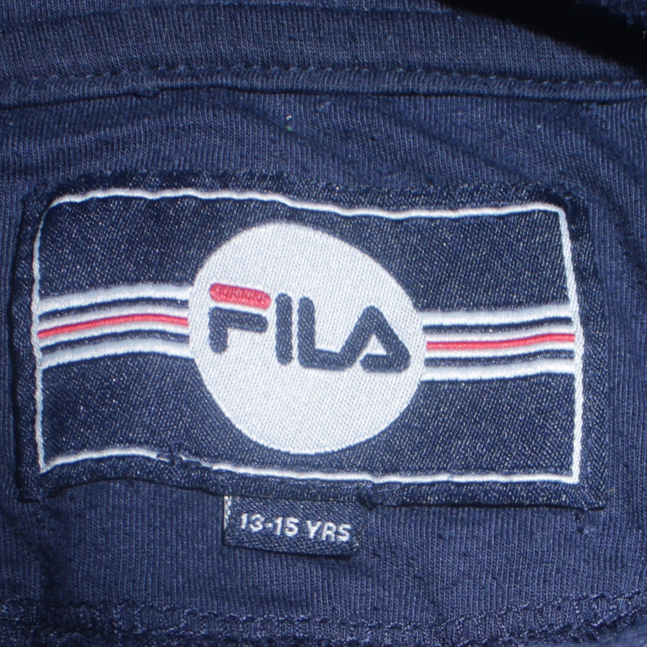 FILA Boys Navy Blue Pullover Hoodie 13-15 Years Logo Cotton Blend