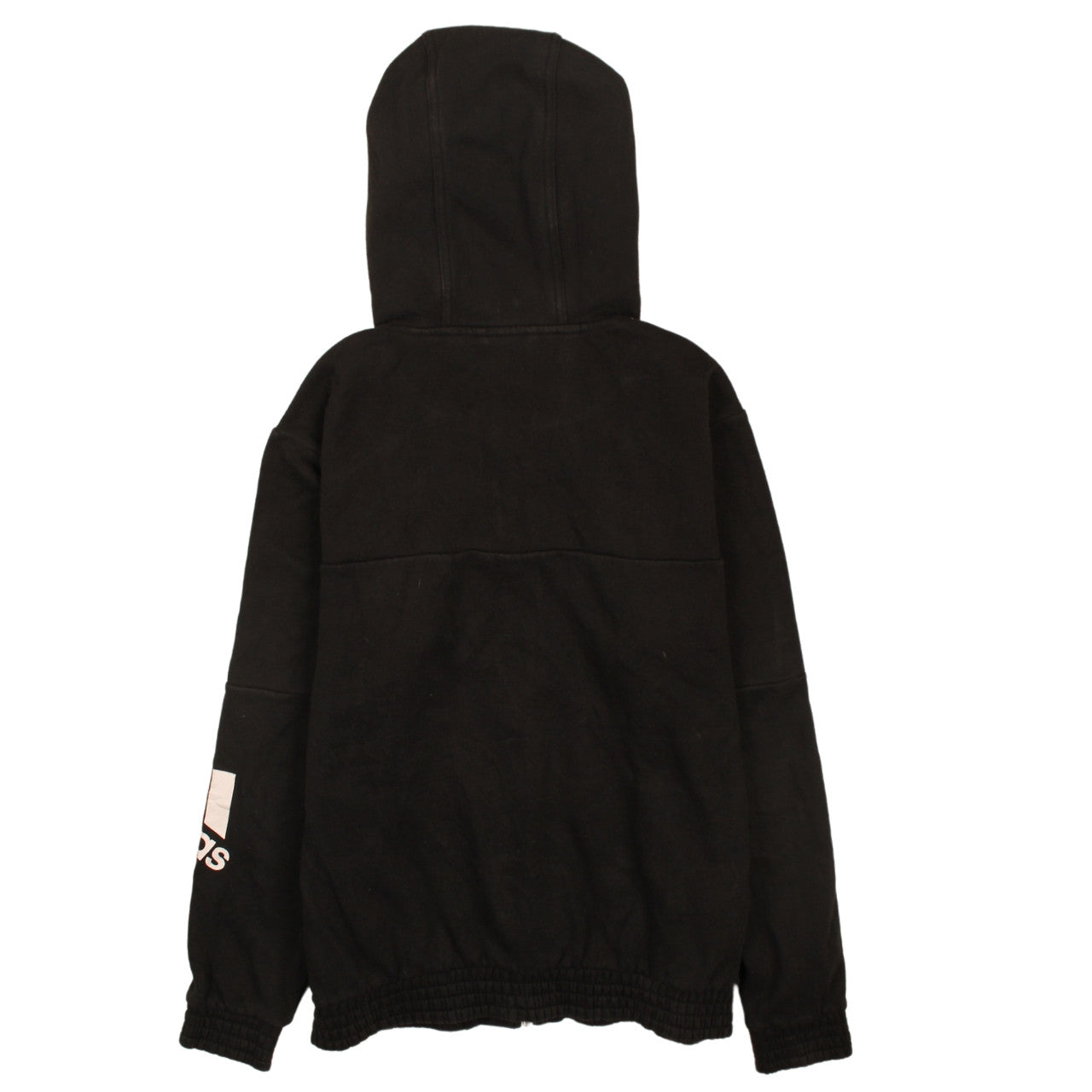 Adidas Boys Black Full Zip Hoodie 13-14 Years Classic 3-Stripes Design
