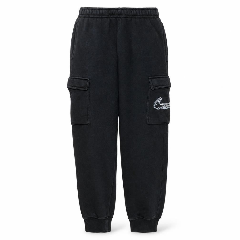 Front view of Nike Men's Black Fleece Jogger Trousers, size S