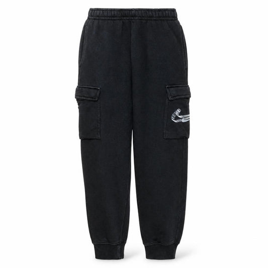 Front view of Nike Men's Black Fleece Jogger Trousers, size S
