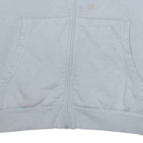 Lotto Men's White Full Zip Hoodie Size L Sports Fleece Sweatshirt