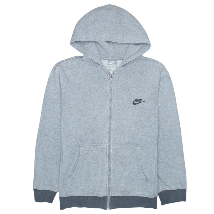 Nike Teens Grey Full Zip Hoodie Sweatshirt L 12/13 Years