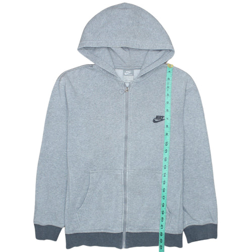 Nike Teens Grey Full Zip Hoodie Sweatshirt L 12/13 Years