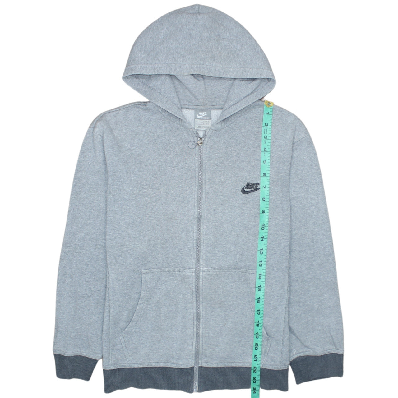 Nike Teens Grey Full Zip Hoodie Sweatshirt L 12/13 Years