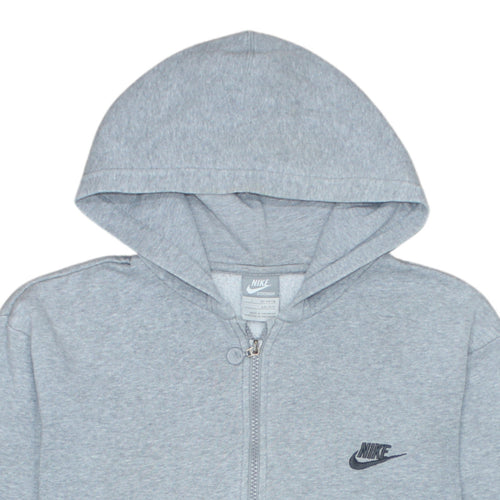 Nike Teens Grey Full Zip Hoodie Sweatshirt L 12/13 Years