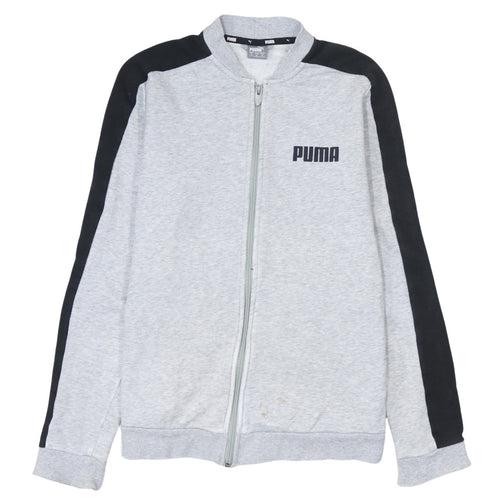 Puma Men's Grey Full Zip Sweatshirt M Sports Track Top
