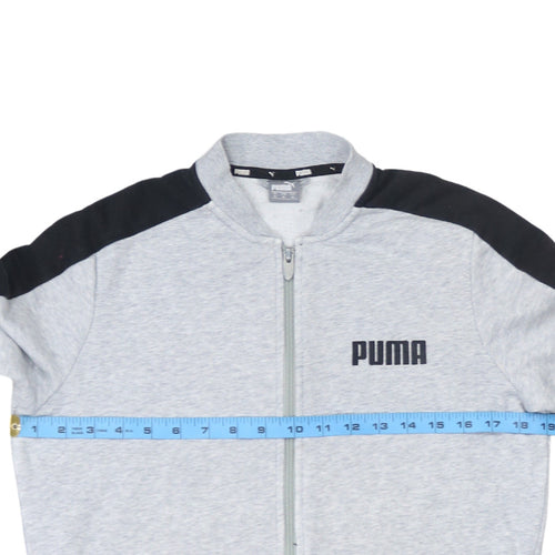 Puma Men's Grey Full Zip Sweatshirt M Sports Track Top