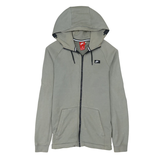 Nike Men's Grey Full Zip Hoodie Small Lightweight Jersey