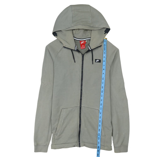 Nike Men's Grey Full Zip Hoodie Small Lightweight Jersey