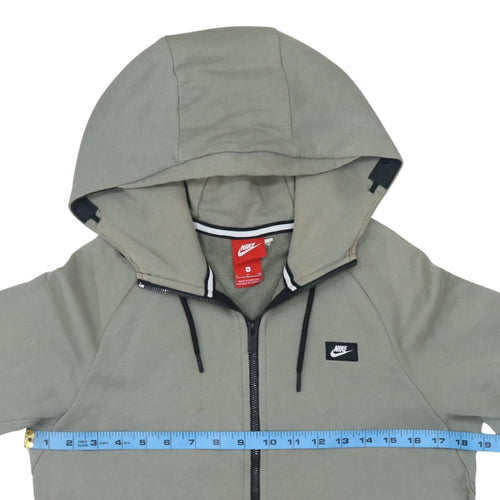 Nike Men's Grey Full Zip Hoodie Small Lightweight Jersey