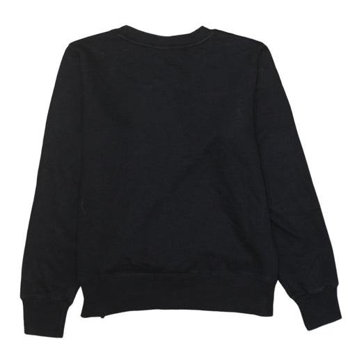 Champion Men's Black Logo Crew Neck Sweatshirt Size M Regular Fit