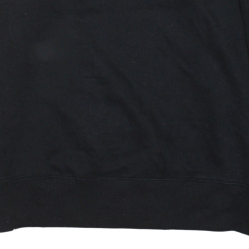 Champion Men's Black Logo Crew Neck Sweatshirt Size M Regular Fit