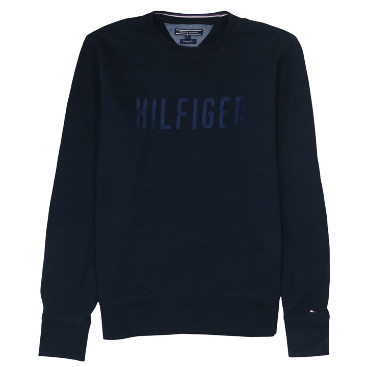 Tommy Hilfiger Men's Blue Vintage Fit Logo Sweatshirt L
