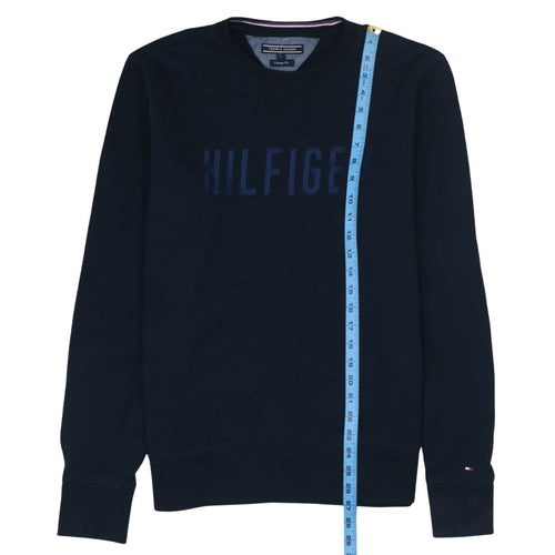 Tommy Hilfiger Men's Blue Vintage Fit Logo Sweatshirt L