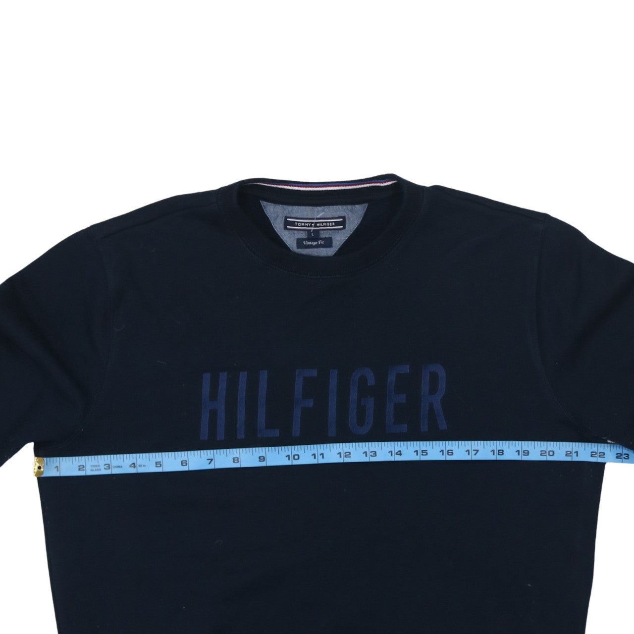 Tommy Hilfiger Men's Blue Vintage Fit Logo Sweatshirt L