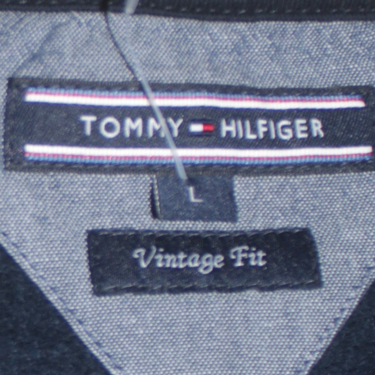 Tommy Hilfiger Men's Blue Vintage Fit Logo Sweatshirt L