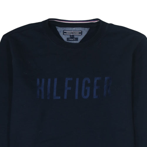 Tommy Hilfiger Men's Blue Vintage Fit Logo Sweatshirt L