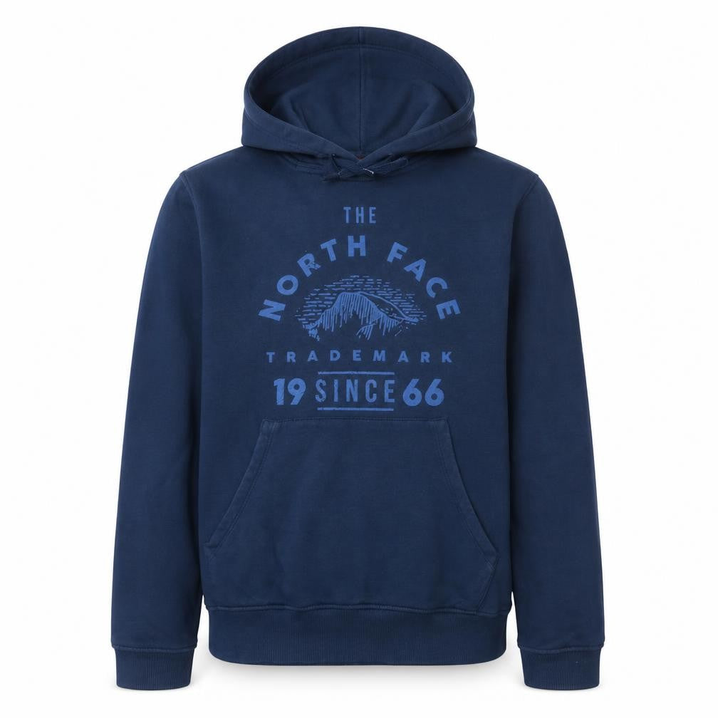 The North Face Men's Blue Pullover Hoodie Size S Outdoor Logo Sweatshirt