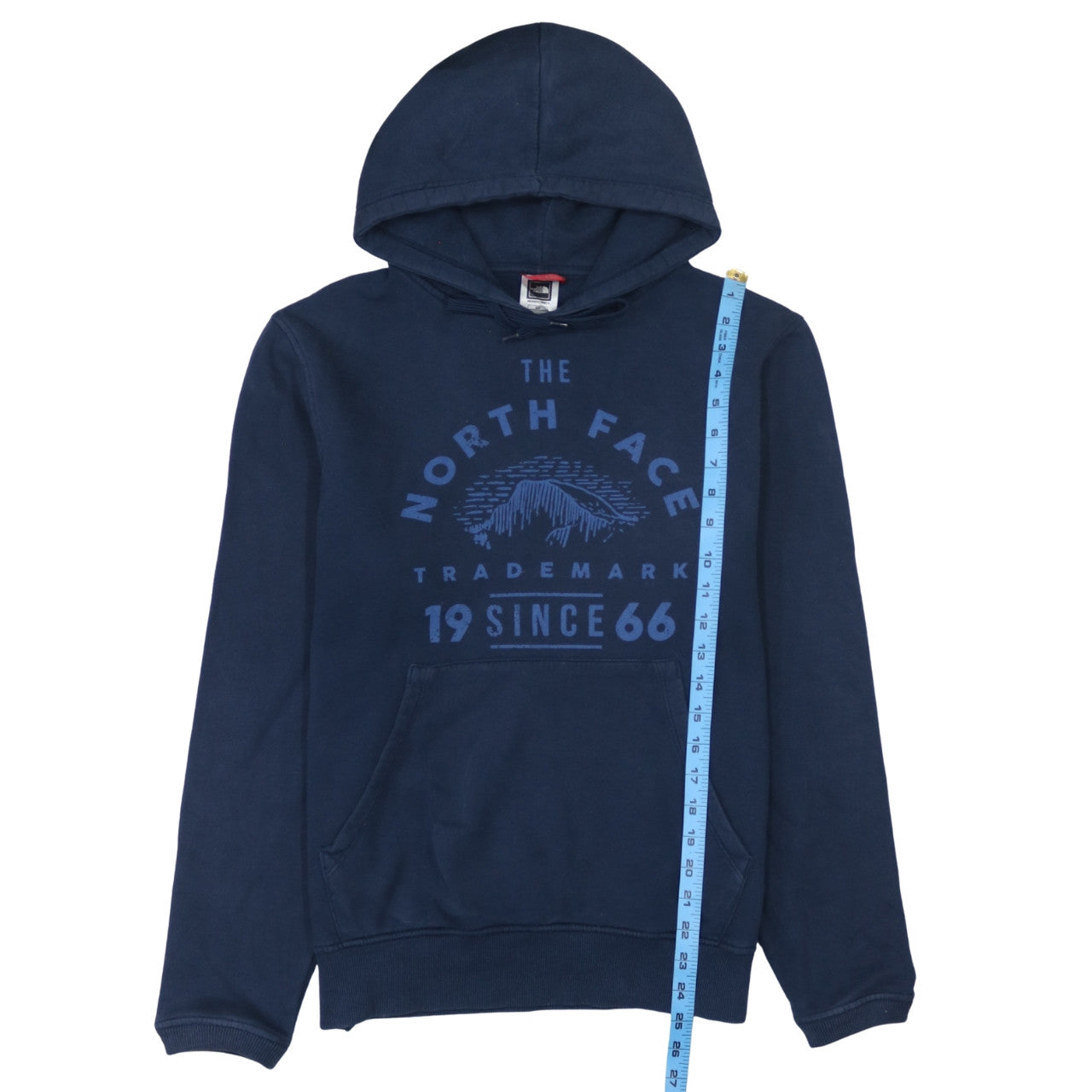 The North Face Men's Blue Pullover Hoodie Size S Outdoor Logo Sweatshirt
