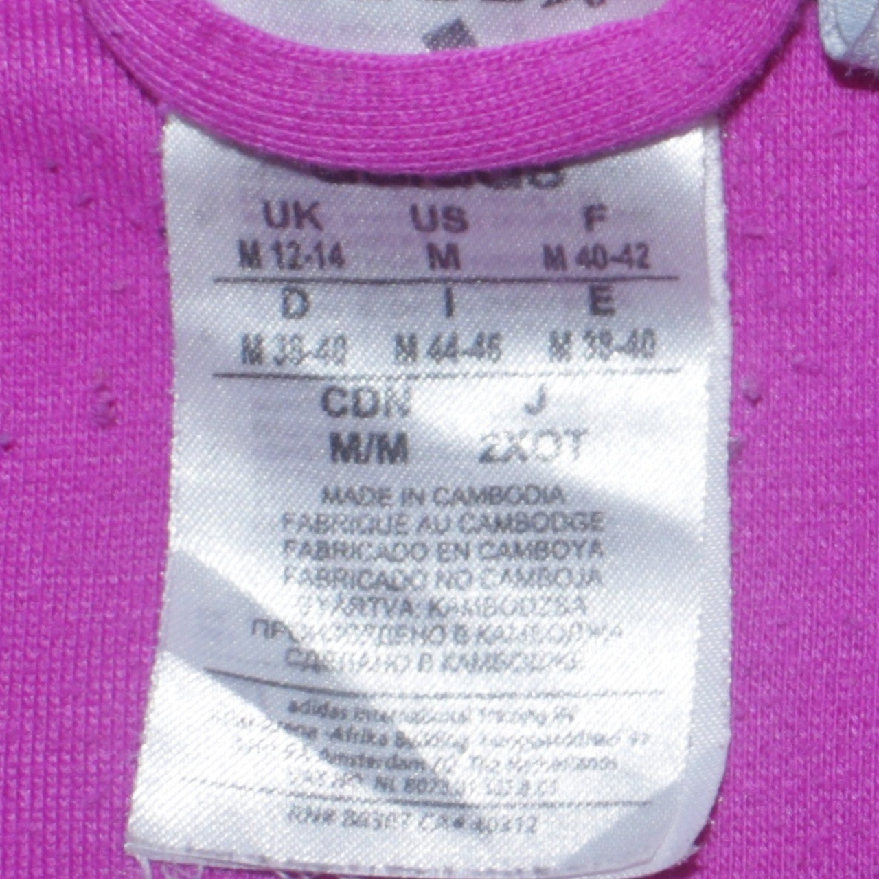 Adidas Women’s Pink Full Zip Hoodie Size 12-14 M Cotton Blend