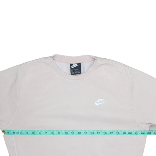 Nike Men's Beige Small Pullover Fleece Sweatshirt Crew Neck