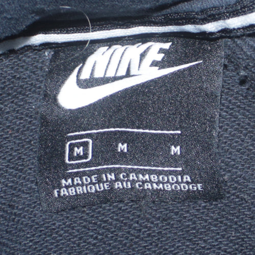 Nike Men's Black Pullover Hoodie M Logo Sportswear Fleece