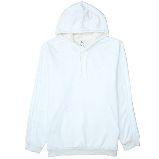 Adidas Men's White XL Pullover Hoodie Fleece Sportswear