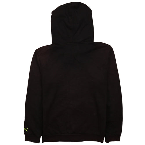 Puma Boys Black Full Zip Hoodie Size 164 Graphic Print Sportswear