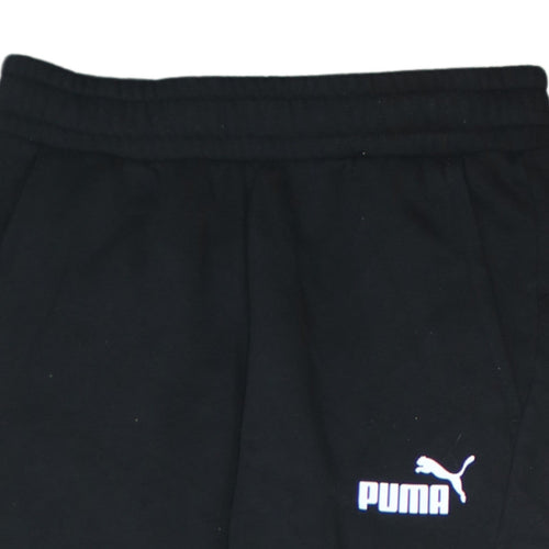 Puma Men’s Black Jogger Sweatpants Size S Elastic Waist