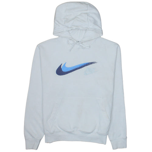 Nike Men's White Swoosh Pullover Hoodie Small Regular Fit