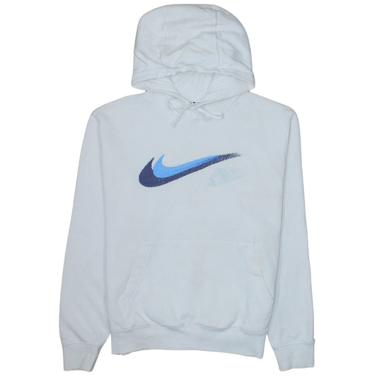 Nike Men's White Swoosh Pullover Hoodie Small Regular Fit