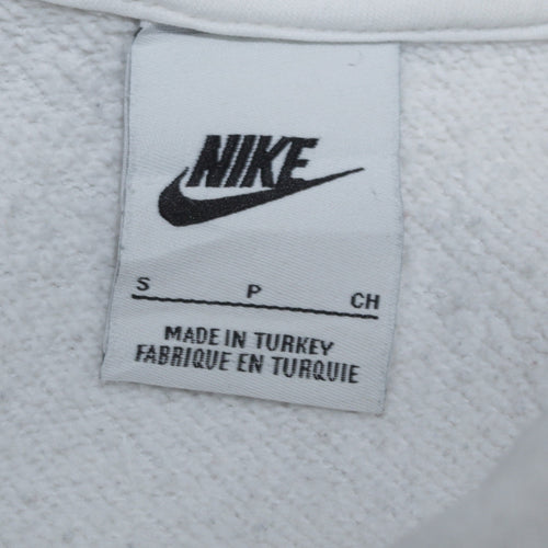 Nike Men's White Swoosh Pullover Hoodie Small Regular Fit
